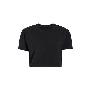 Nuuds Women's  Vintage Black Coton Cropped Tee Sz XL